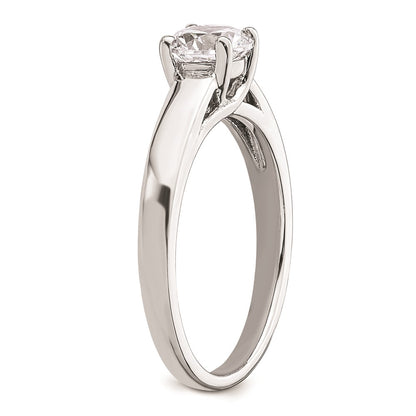 0.75ct. CZ Solid Real 14k White Gold Solitaire Engagement Ring