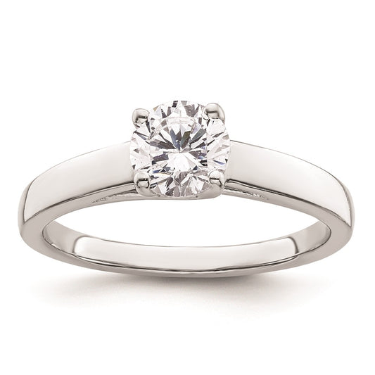 0.75ct. CZ Solid Real 14k White Gold Solitaire Engagement Ring