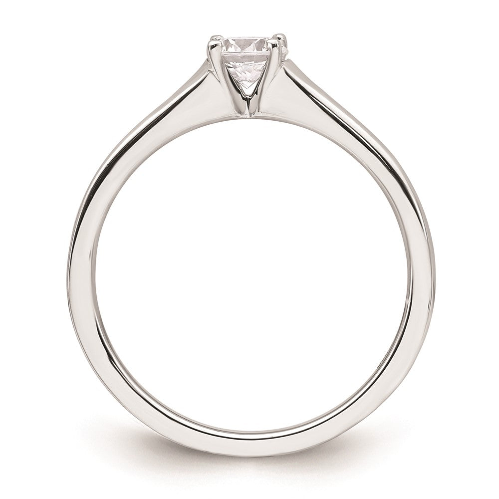 0.33ct. CZ Solid Real 14k White Gold Solitaire Engagement Ring
