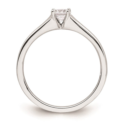0.33ct. CZ Solid Real 14k White Gold Solitaire Engagement Ring