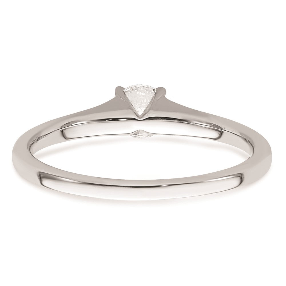 0.33ct. CZ Solid Real 14k White Gold Solitaire Engagement Ring