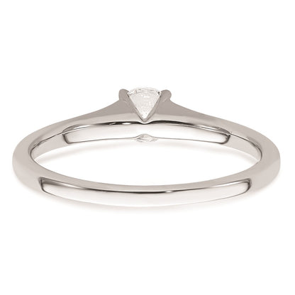 0.33ct. CZ Solid Real 14k White Gold Solitaire Engagement Ring
