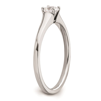 0.33ct. CZ Solid Real 14k White Gold Solitaire Engagement Ring