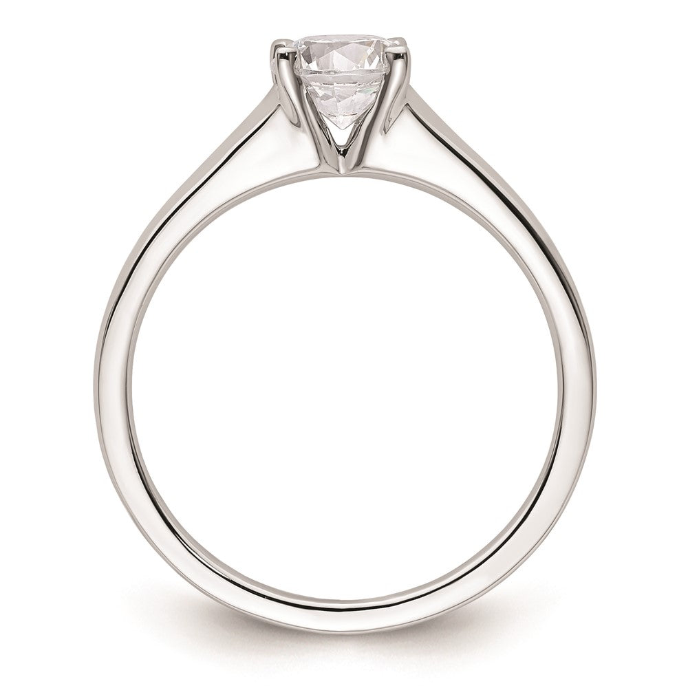 0.75ct. CZ Solid Real 14k White Gold Solitaire Engagement Ring