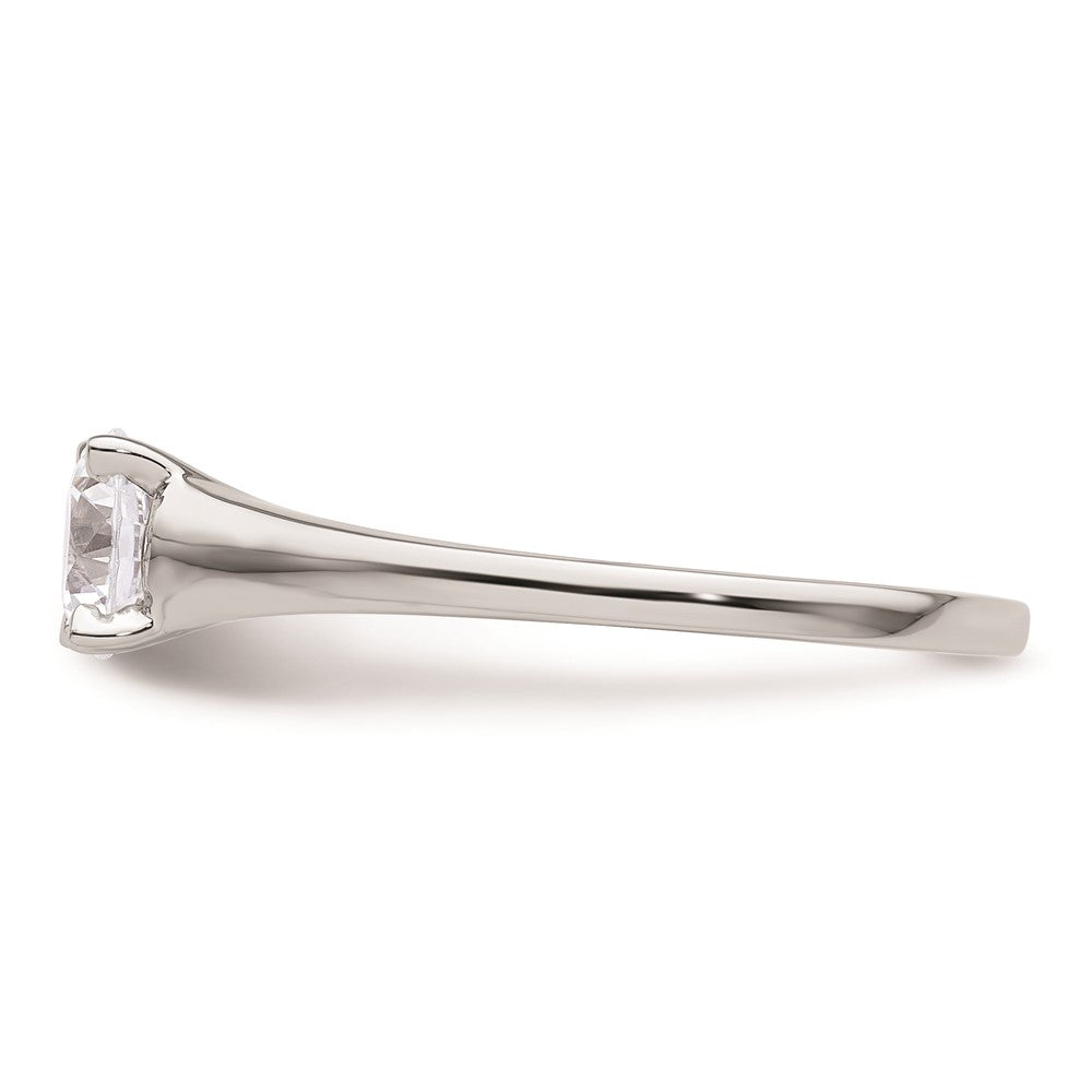 0.75ct. CZ Solid Real 14k White Gold Solitaire Engagement Ring