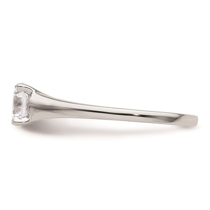 0.75ct. CZ Solid Real 14k White Gold Solitaire Engagement Ring