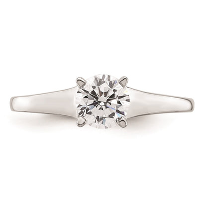 0.75ct. CZ Solid Real 14k White Gold Solitaire Engagement Ring