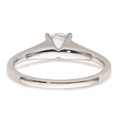 0.75ct. CZ Solid Real 14k White Gold Solitaire Engagement Ring