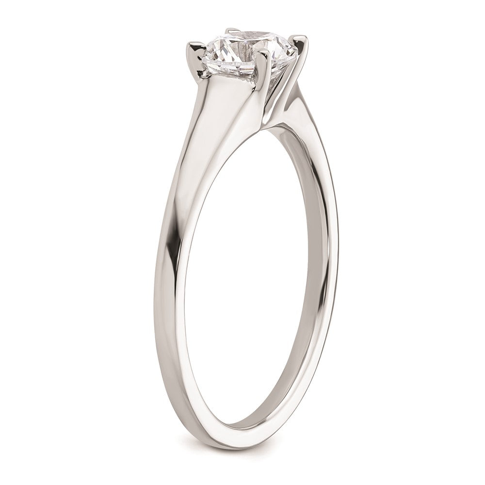 0.75ct. CZ Solid Real 14k White Gold Solitaire Engagement Ring