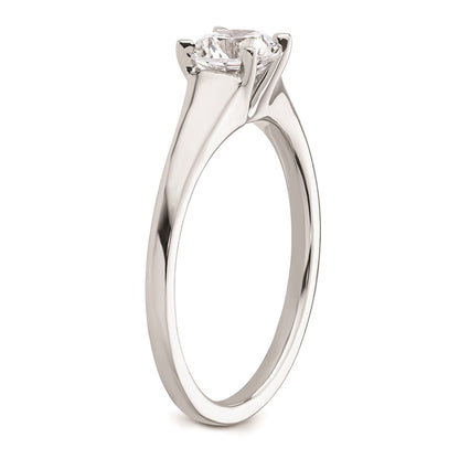 0.75ct. CZ Solid Real 14k White Gold Solitaire Engagement Ring
