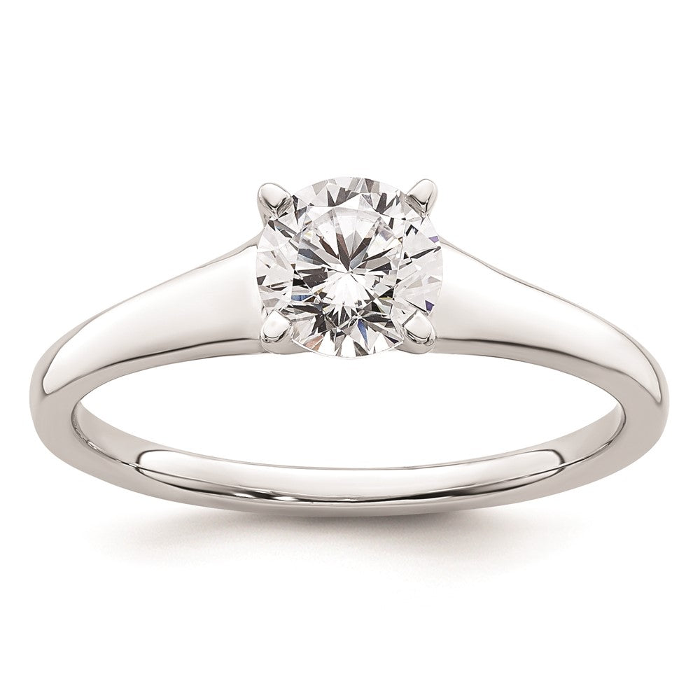 0.75ct. CZ Solid Real 14k White Gold Solitaire Engagement Ring