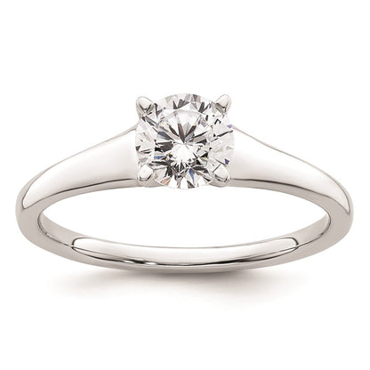 0.75ct. CZ Solid Real 14k White Gold Solitaire Engagement Ring