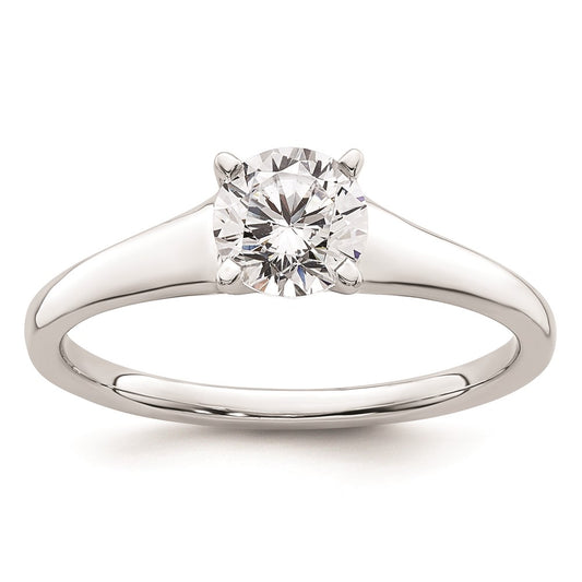 0.75ct. CZ Solid Real 14k White Gold Solitaire Engagement Ring