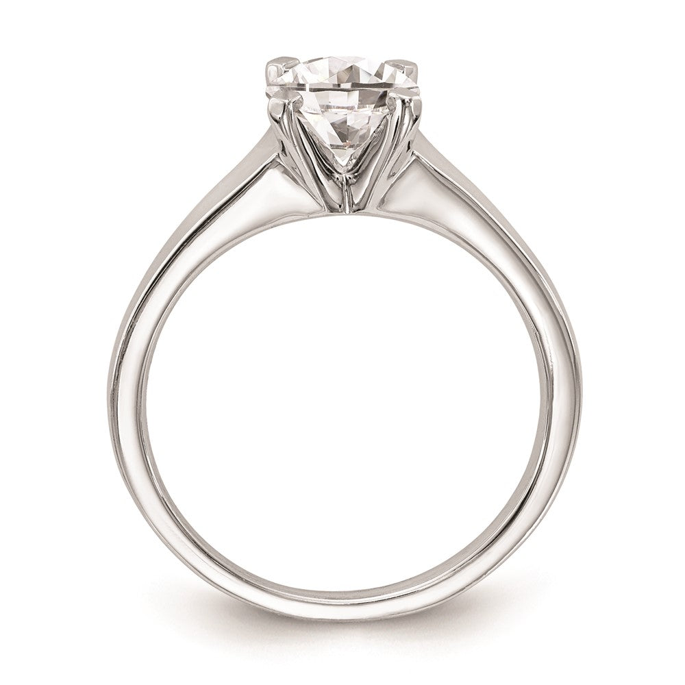 1.00ct. CZ Solid Real 14k White Gold Solitaire Engagement Ring