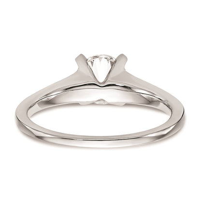 1.00ct. CZ Solid Real 14k White Gold Solitaire Engagement Ring