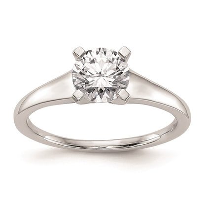 1.00ct. CZ Solid Real 14k White Gold Solitaire Engagement Ring