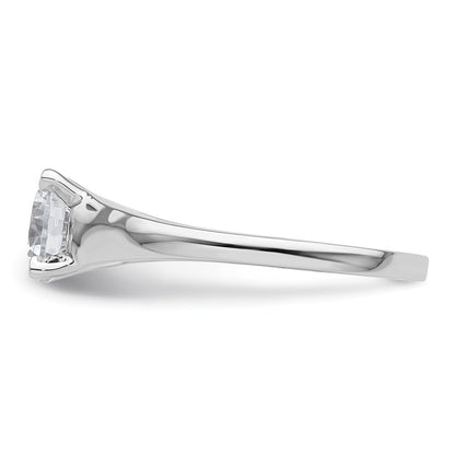 1.25ct. CZ Solid Real 14k White Gold Solitaire Engagement Ring