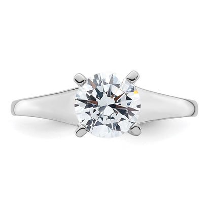 1.25ct. CZ Solid Real 14k White Gold Solitaire Engagement Ring