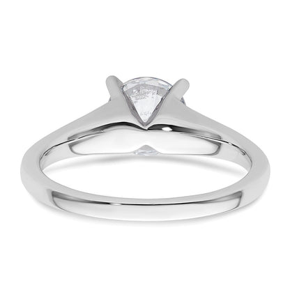 1.25ct. CZ Solid Real 14k White Gold Solitaire Engagement Ring