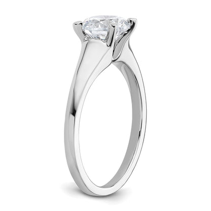 1.25ct. CZ Solid Real 14k White Gold Solitaire Engagement Ring