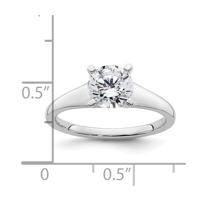1.25ct. CZ Solid Real 14k White Gold Solitaire Engagement Ring