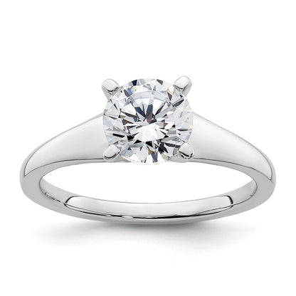 1.25ct. CZ Solid Real 14k White Gold Solitaire Engagement Ring