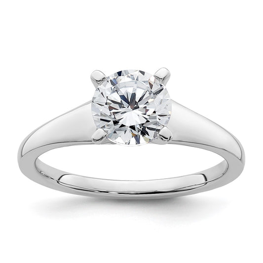 1.25ct. CZ Solid Real 14k White Gold Solitaire Engagement Ring