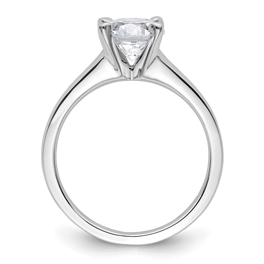 1.50ct. CZ Solid Real 14k White Gold Solitaire Engagement Ring