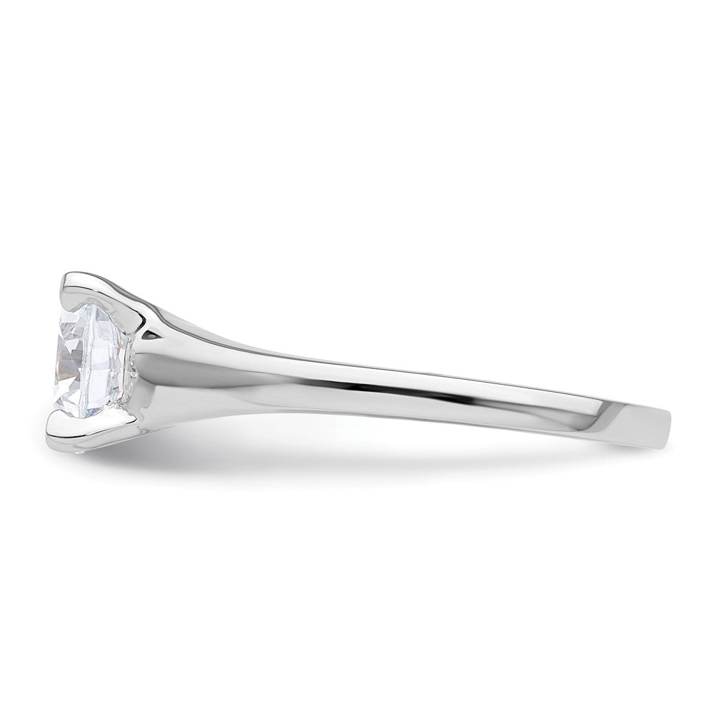 1.50ct. CZ Solid Real 14k White Gold Solitaire Engagement Ring