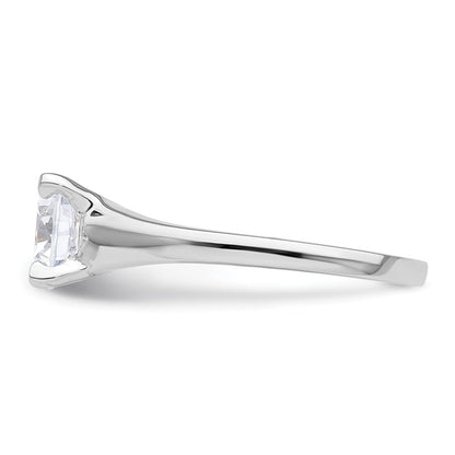 1.50ct. CZ Solid Real 14k White Gold Solitaire Engagement Ring