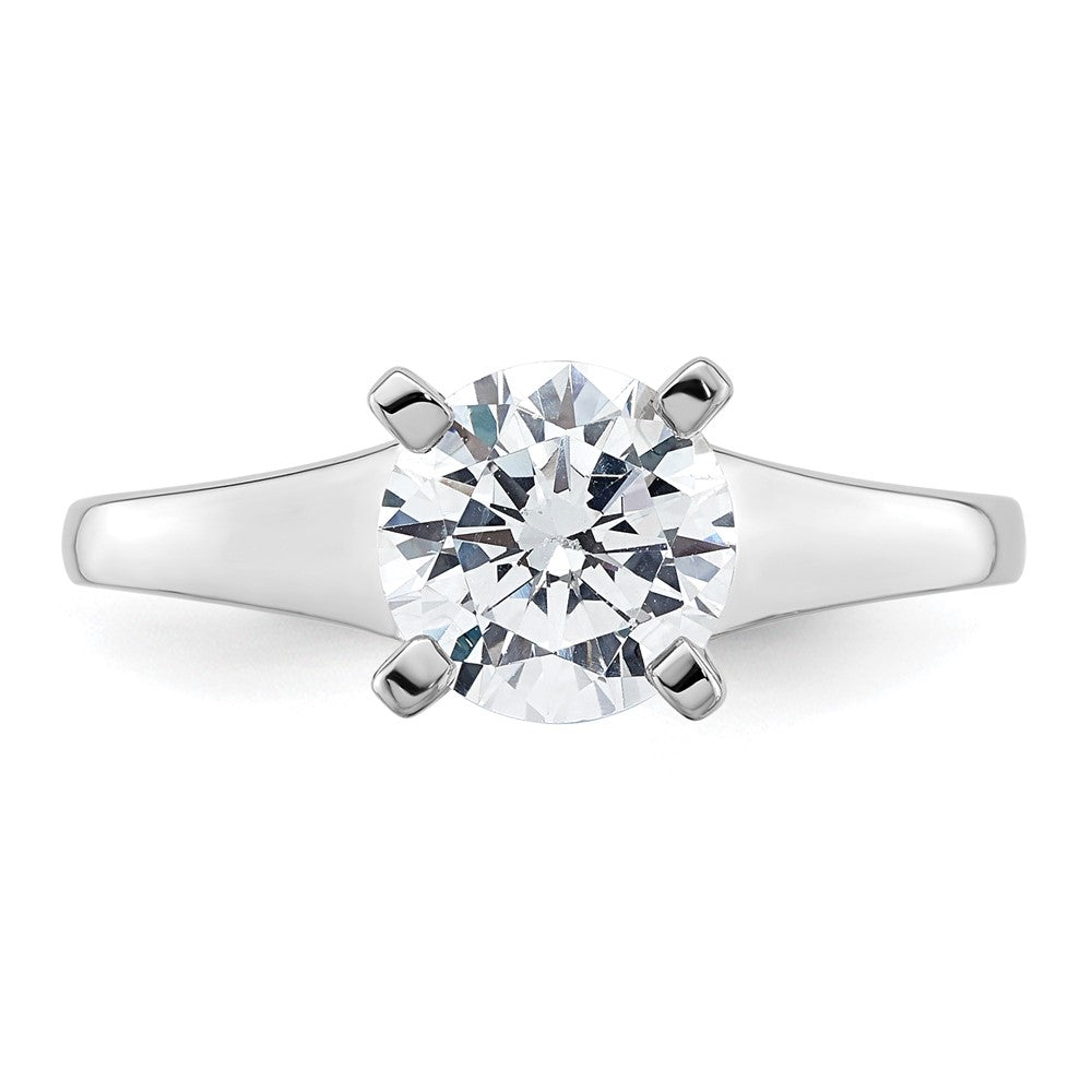 1.50ct. CZ Solid Real 14k White Gold Solitaire Engagement Ring