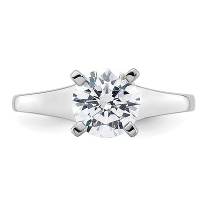 1.50ct. CZ Solid Real 14k White Gold Solitaire Engagement Ring