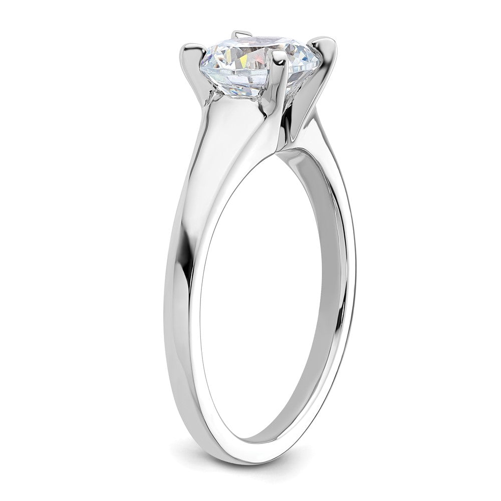 1.50ct. CZ Solid Real 14k White Gold Solitaire Engagement Ring