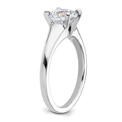 1.50ct. CZ Solid Real 14k White Gold Solitaire Engagement Ring