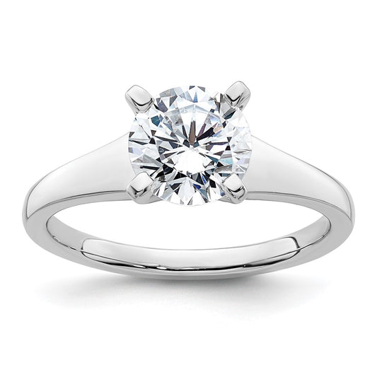 1.50ct. CZ Solid Real 14k White Gold Solitaire Engagement Ring