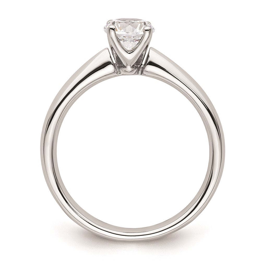 0.75ct. CZ Solid Real 14k White Gold Solitaire Engagement Ring