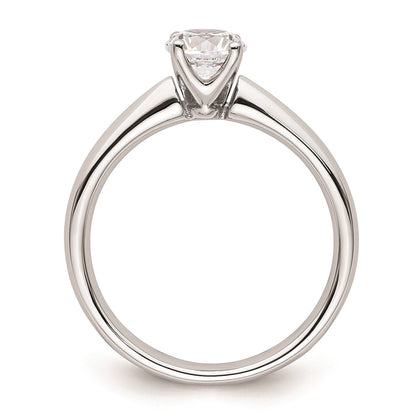 0.75ct. CZ Solid Real 14k White Gold Solitaire Engagement Ring
