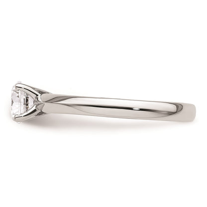 0.75ct. CZ Solid Real 14k White Gold Solitaire Engagement Ring