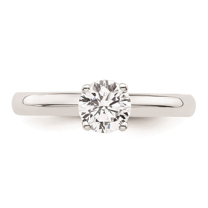 0.75ct. CZ Solid Real 14k White Gold Solitaire Engagement Ring