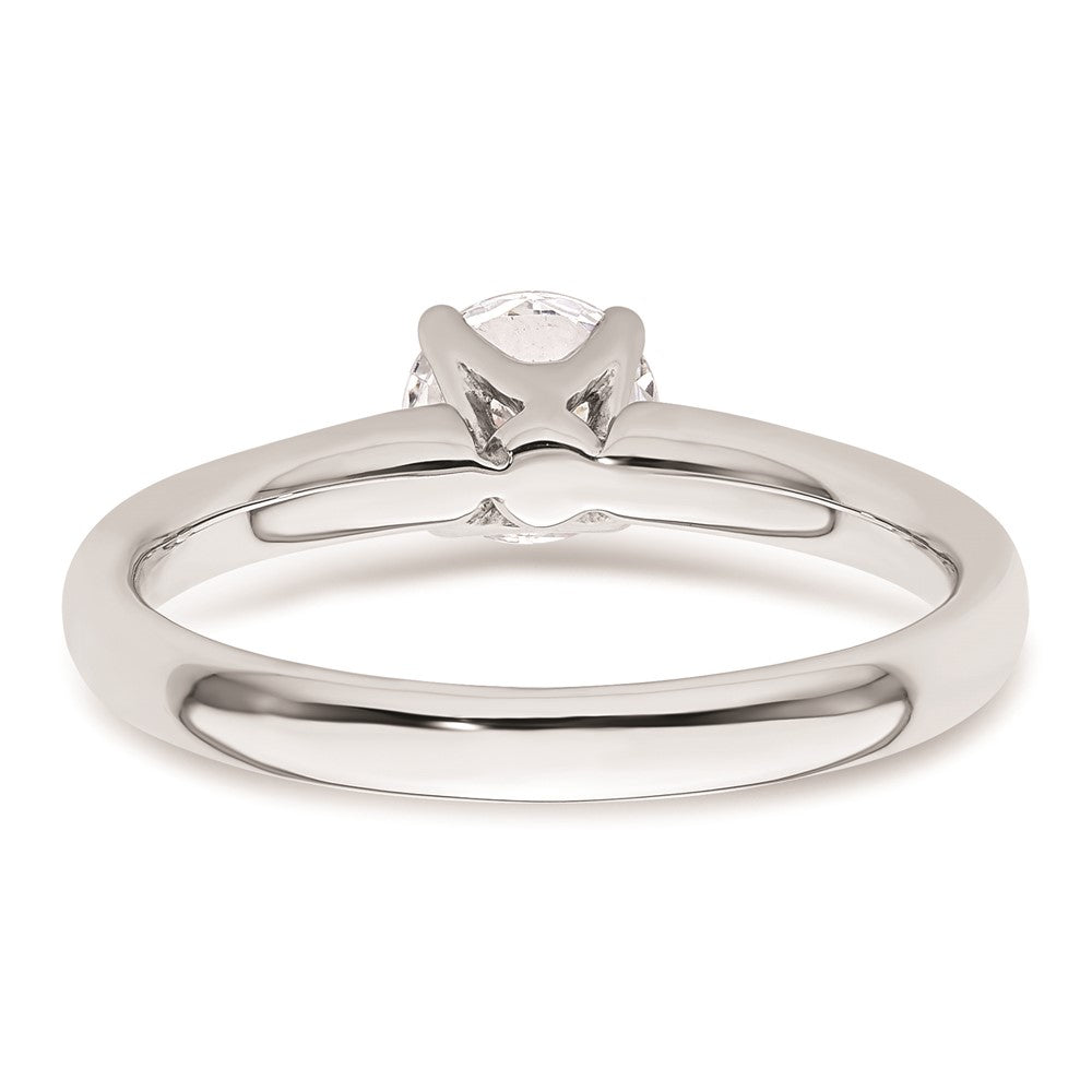 0.75ct. CZ Solid Real 14k White Gold Solitaire Engagement Ring