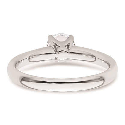 0.75ct. CZ Solid Real 14k White Gold Solitaire Engagement Ring