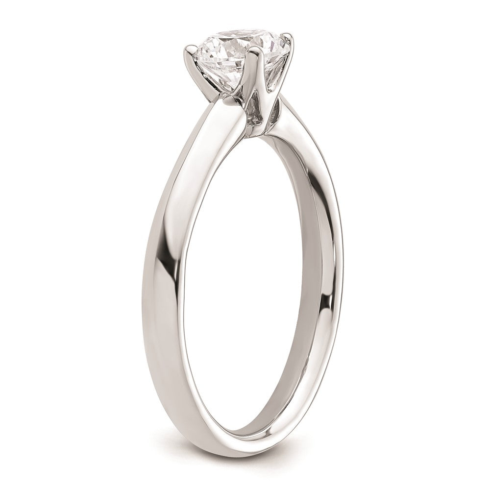 0.75ct. CZ Solid Real 14k White Gold Solitaire Engagement Ring