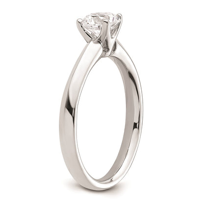 0.75ct. CZ Solid Real 14k White Gold Solitaire Engagement Ring