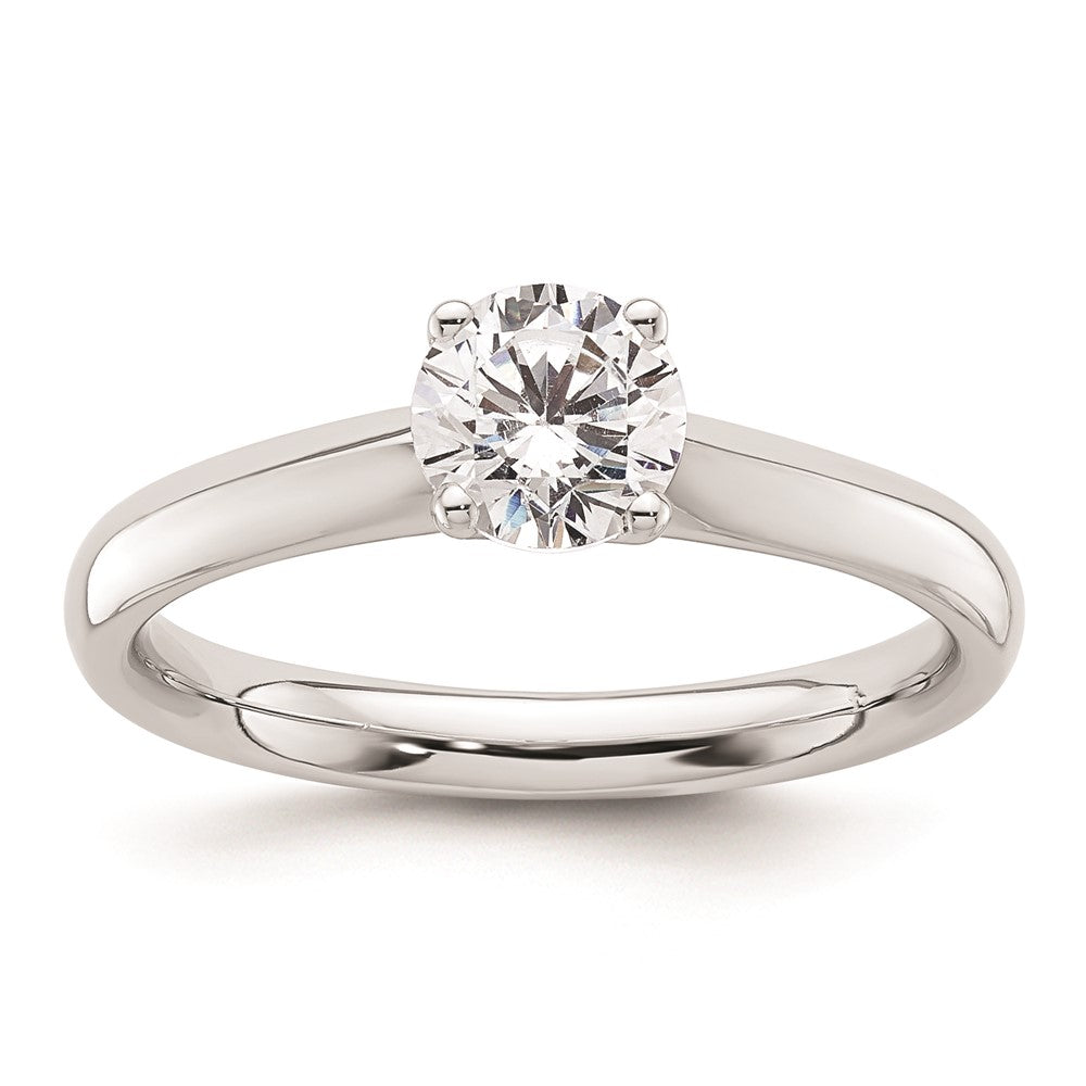 0.75ct. CZ Solid Real 14k White Gold Solitaire Engagement Ring