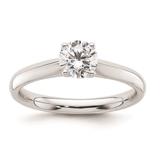 0.75ct. CZ Solid Real 14k White Gold Solitaire Engagement Ring