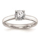 1.00ct. CZ Solid Real 14k White Gold Solitaire Engagement Ring