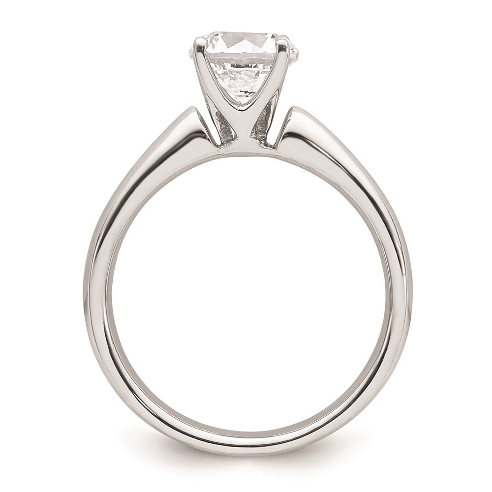 1.25ct. CZ Solid Real 14k White Gold Solitaire Engagement Ring