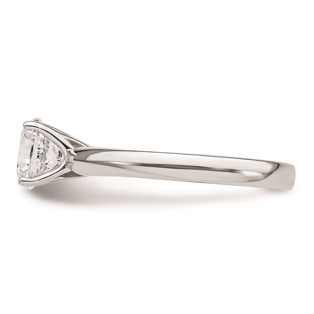 1.25ct. CZ Solid Real 14k White Gold Solitaire Engagement Ring