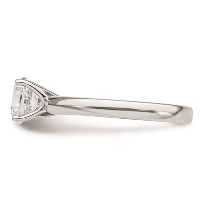 1.25ct. CZ Solid Real 14k White Gold Solitaire Engagement Ring