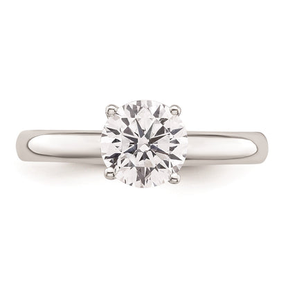 1.25ct. CZ Solid Real 14k White Gold Solitaire Engagement Ring